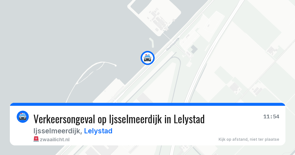 Verkeersongeval op Ijsselmeerdijk in Lelystad — 17 apr 2026