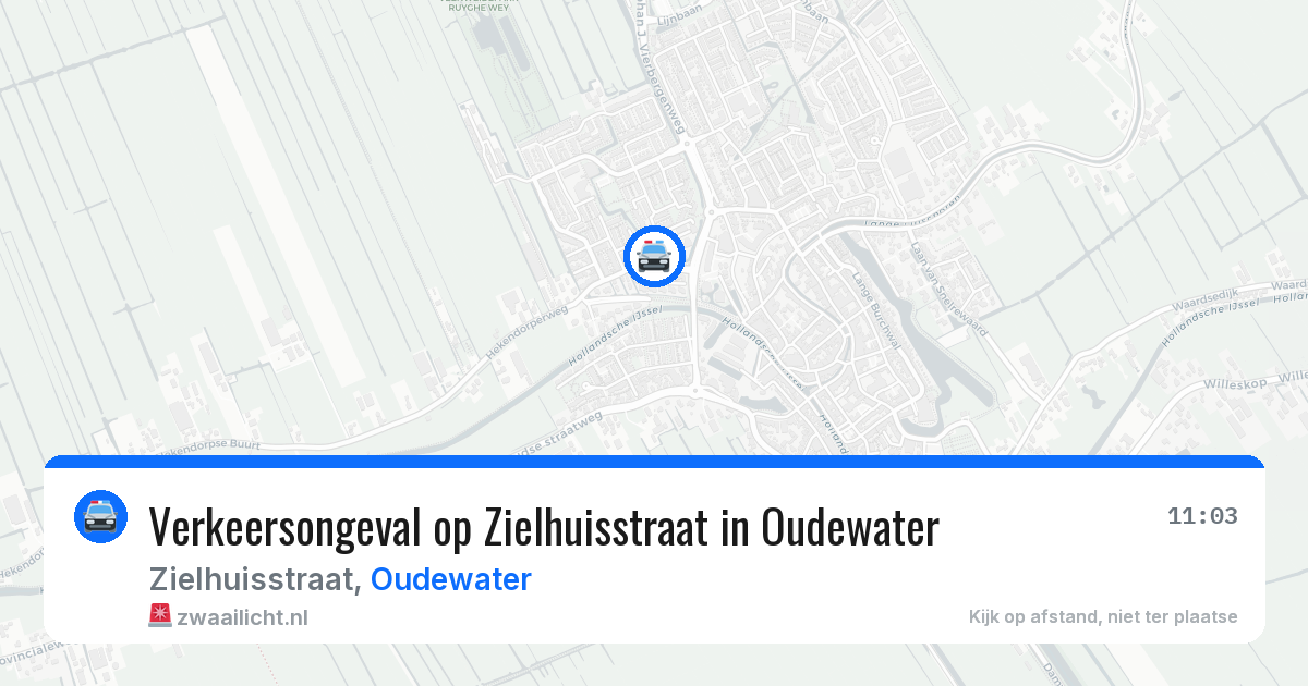Verkeersongeval op Zielhuisstraat in Oudewater — 11 jun 2026