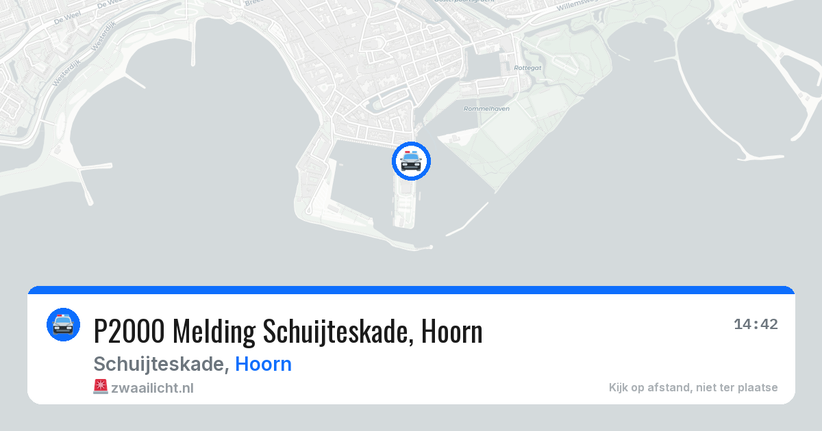 P2000 Melding Schuijteskade, Hoorn — 7 jun 2026