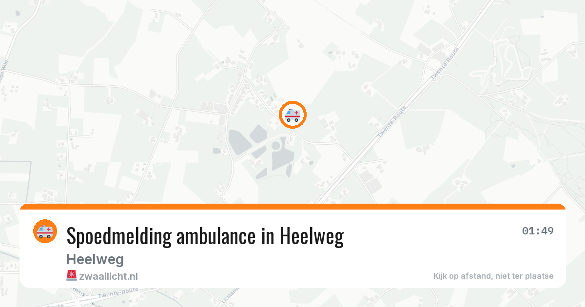 Spoedmelding ambulance in Heelweg — 29 mrt 2026