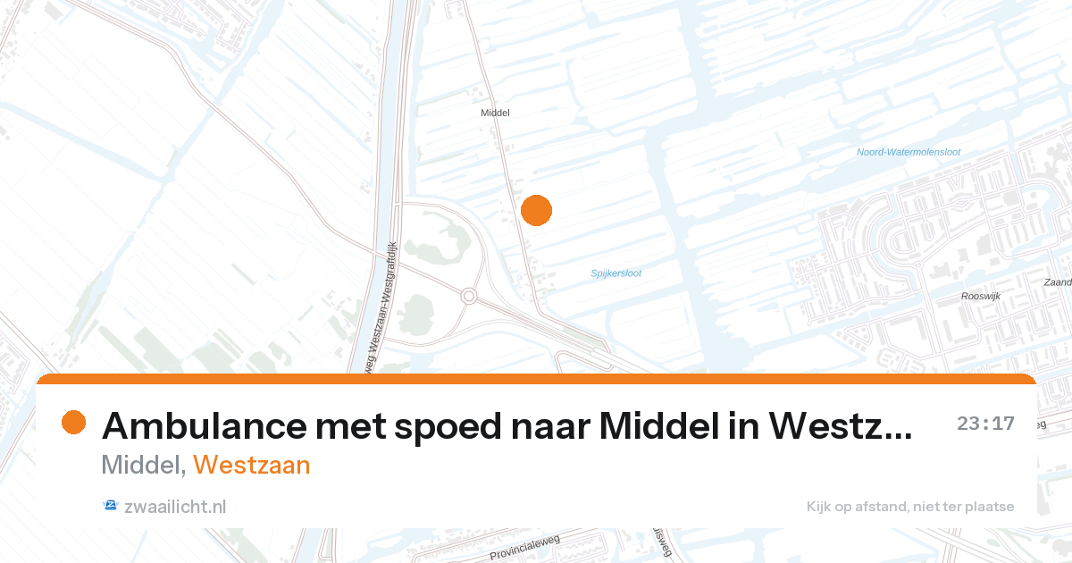 Ambulance met spoed naar Middel in Westzaan — 31 jan 2026