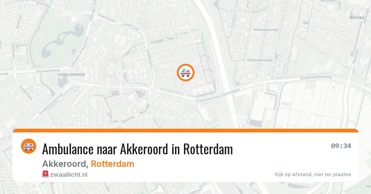 Ambulance naar Akkeroord in Rotterdam — 21 mrt 2026