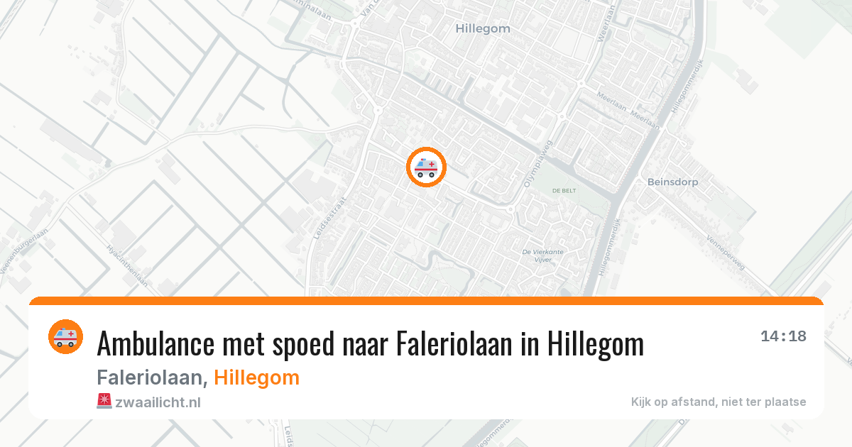 Ambulance met spoed naar Faleriolaan in Hillegom — 10 aug 2026