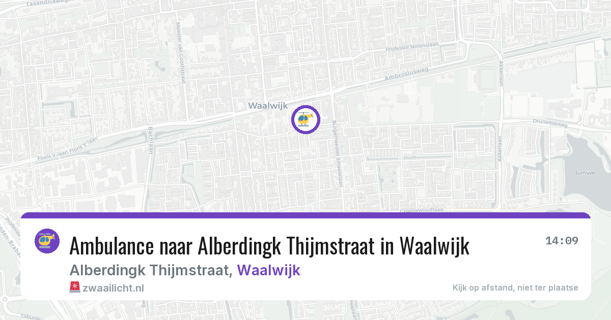 Ambulance naar Alberdingk Thijmstraat in Waalwijk — 1 jul 2026