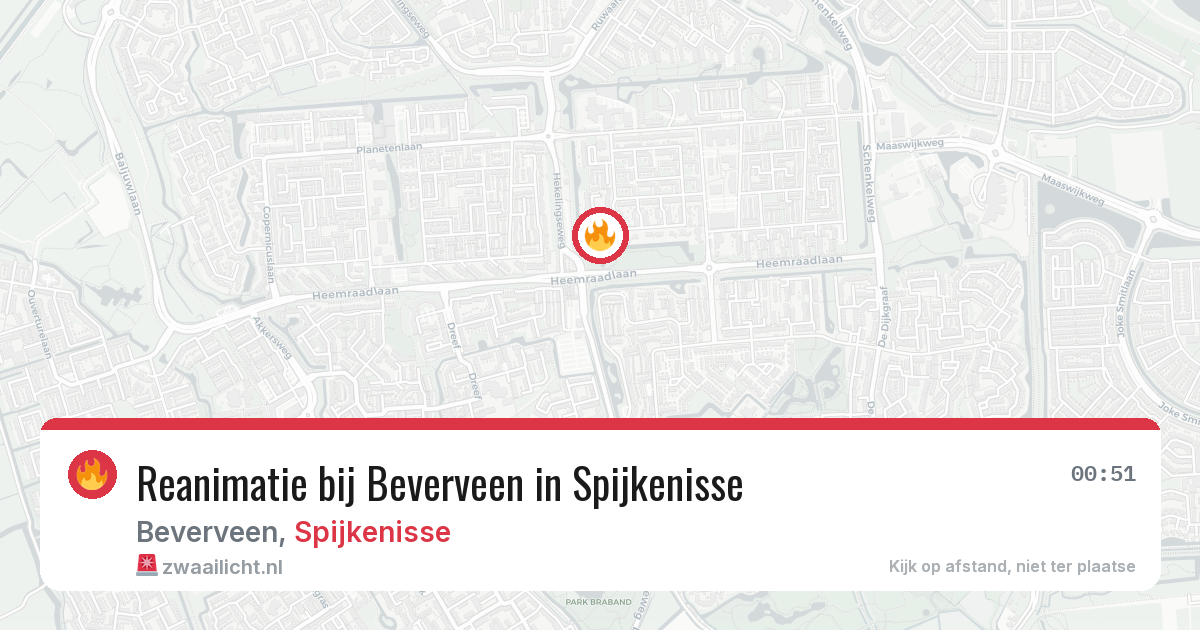 Reanimatie bij Beverveen in Spijkenisse — 15 apr 2026