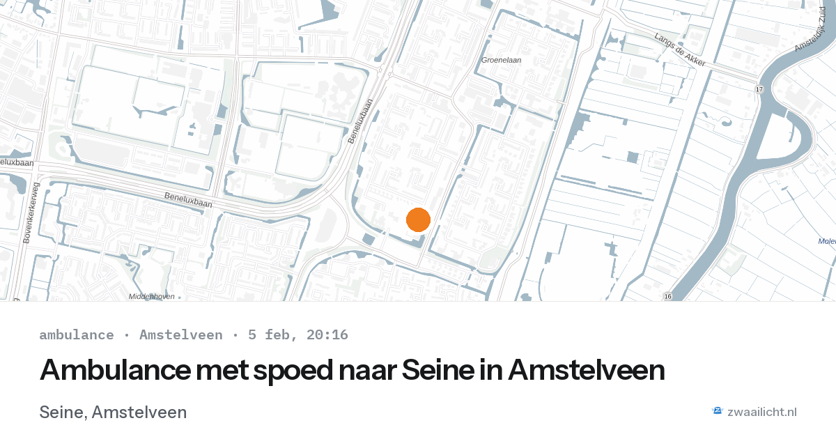 Ambulance met spoed naar Seine in Amstelveen — 5 feb 2026