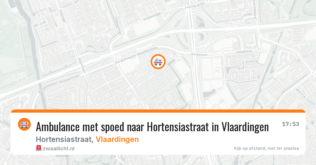 Ambulance met spoed naar Hortensiastraat in Vlaardingen — 5 aug 2026