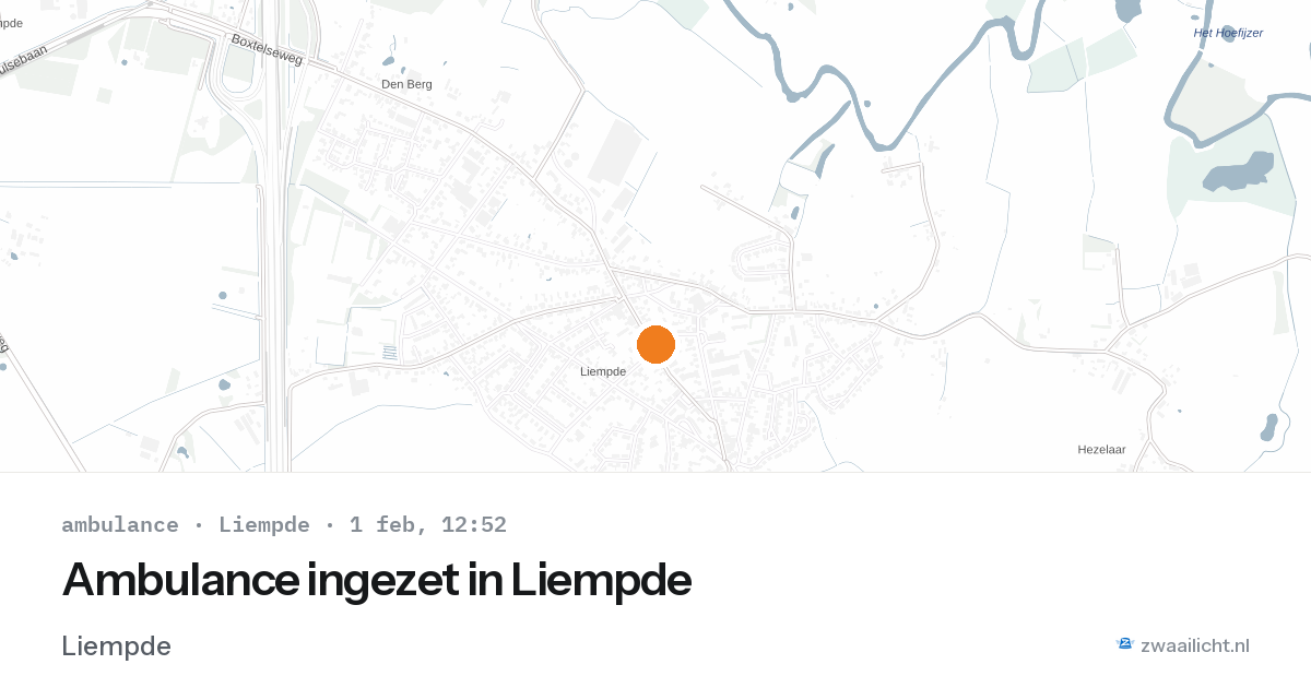 Ambulance ingezet in Liempde — 1 feb 2026