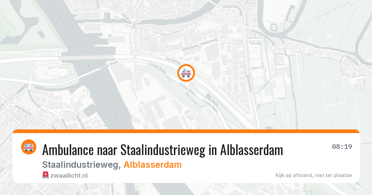 Ambulance naar Staalindustrieweg in Alblasserdam — 20 jul 2026