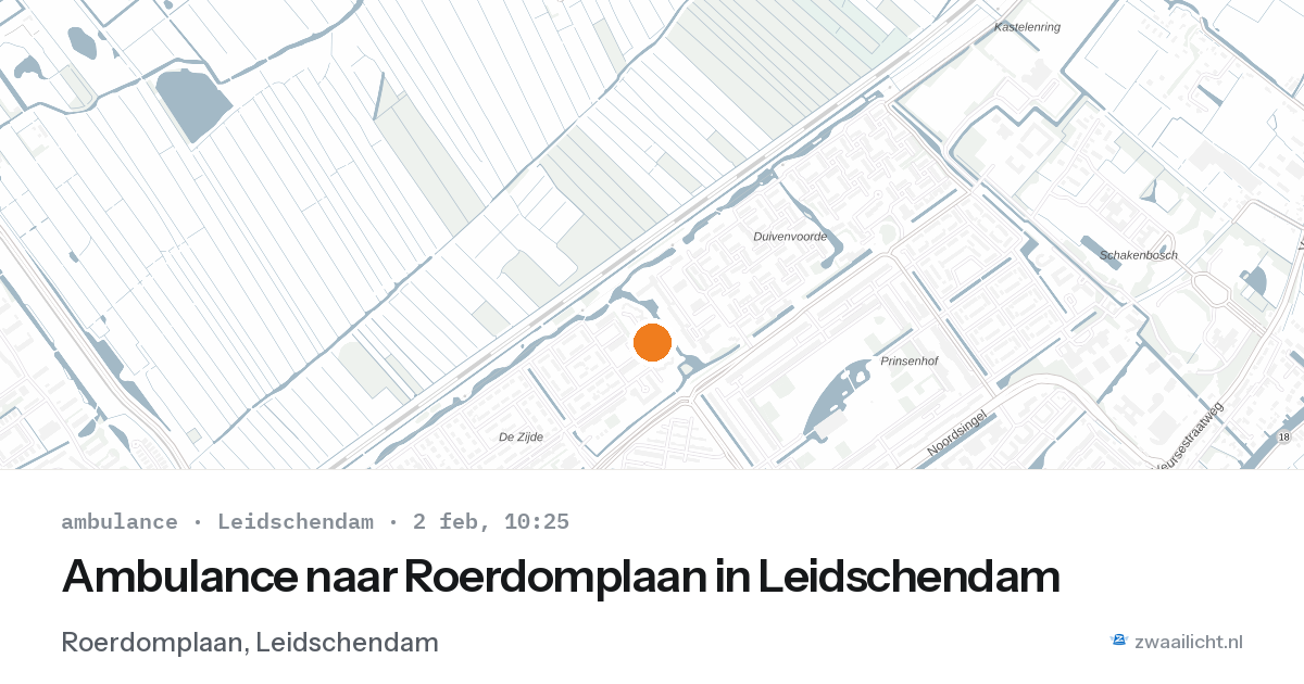 Ambulance naar Roerdomplaan in Leidschendam — 2 feb 2026