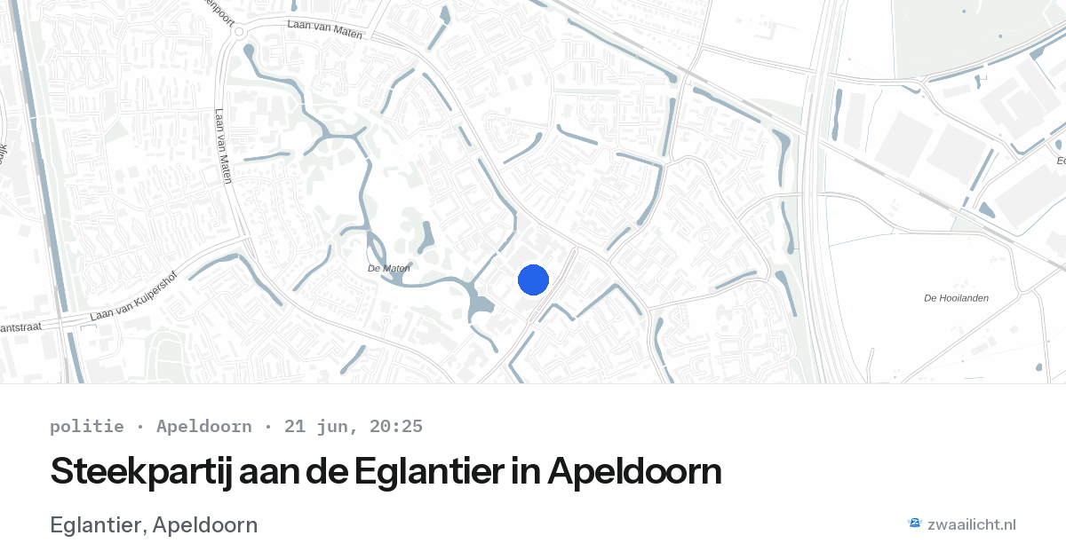 Steekpartij aan de Eglantier in Apeldoorn — 21 jun 2026