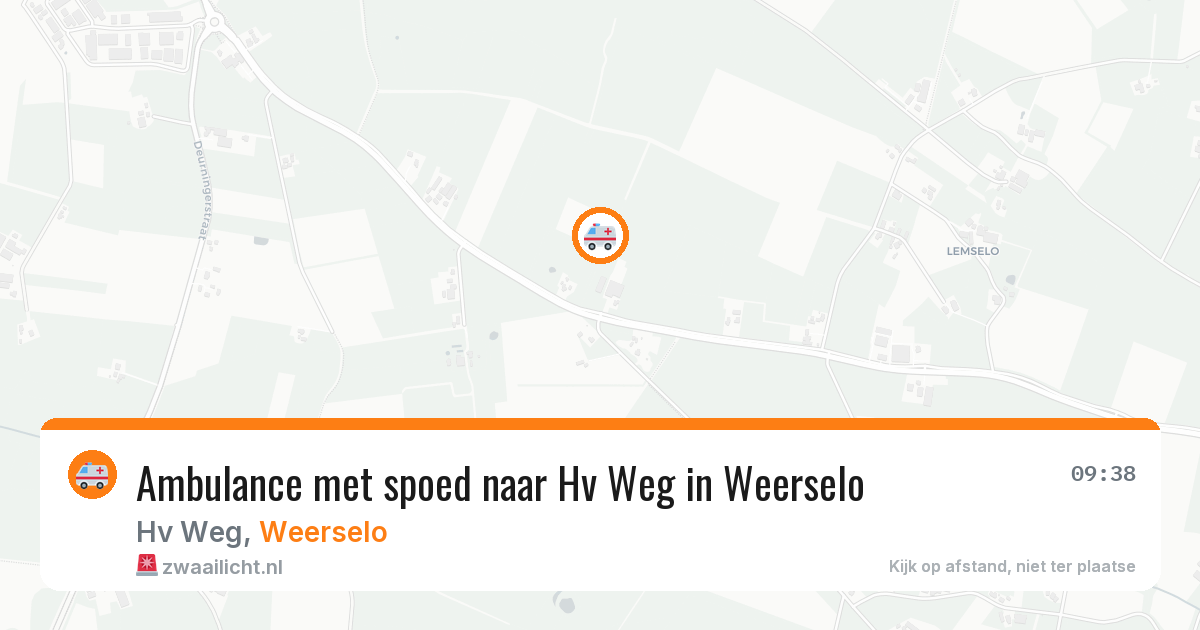 Ambulance met spoed naar Hv Weg in Weerselo — 8 jun 2026