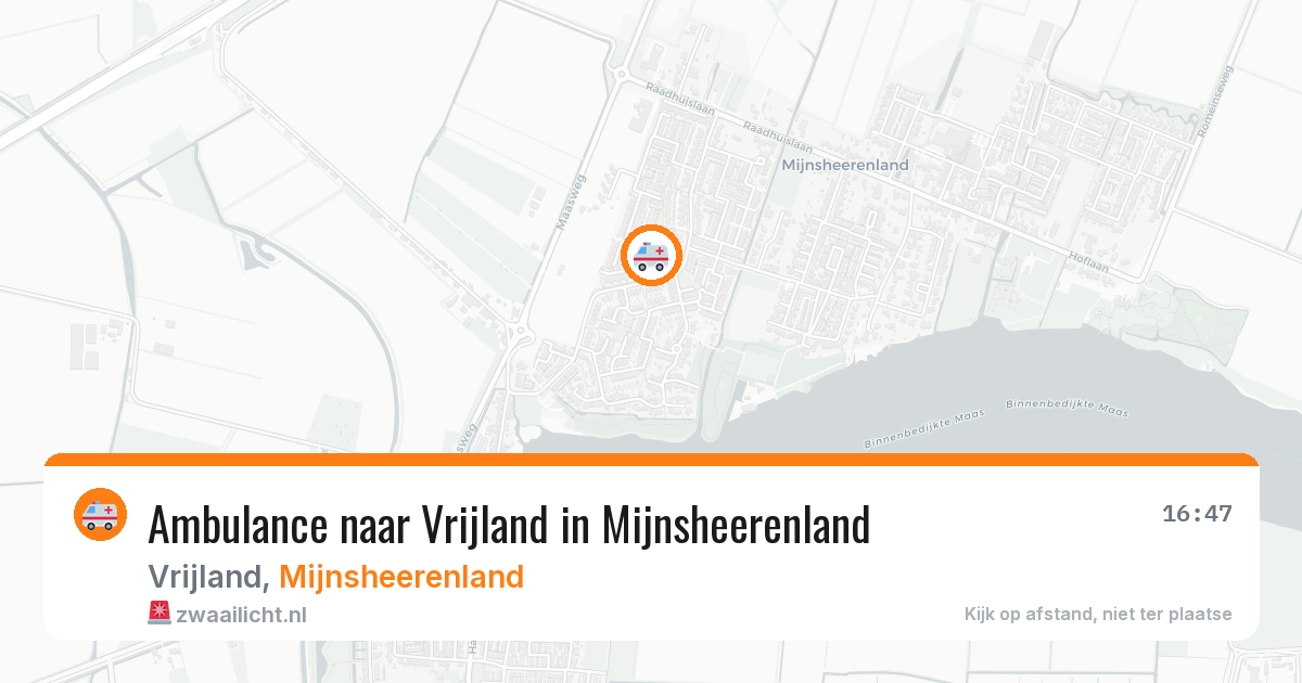 Ambulance naar Vrijland in Mijnsheerenland — 7 apr 2026