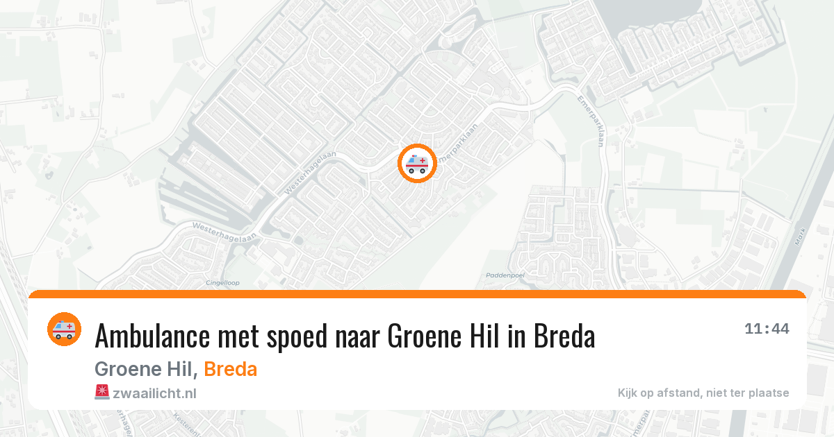 Ambulance met spoed naar Groene Hil in Breda — 20 apr 2026