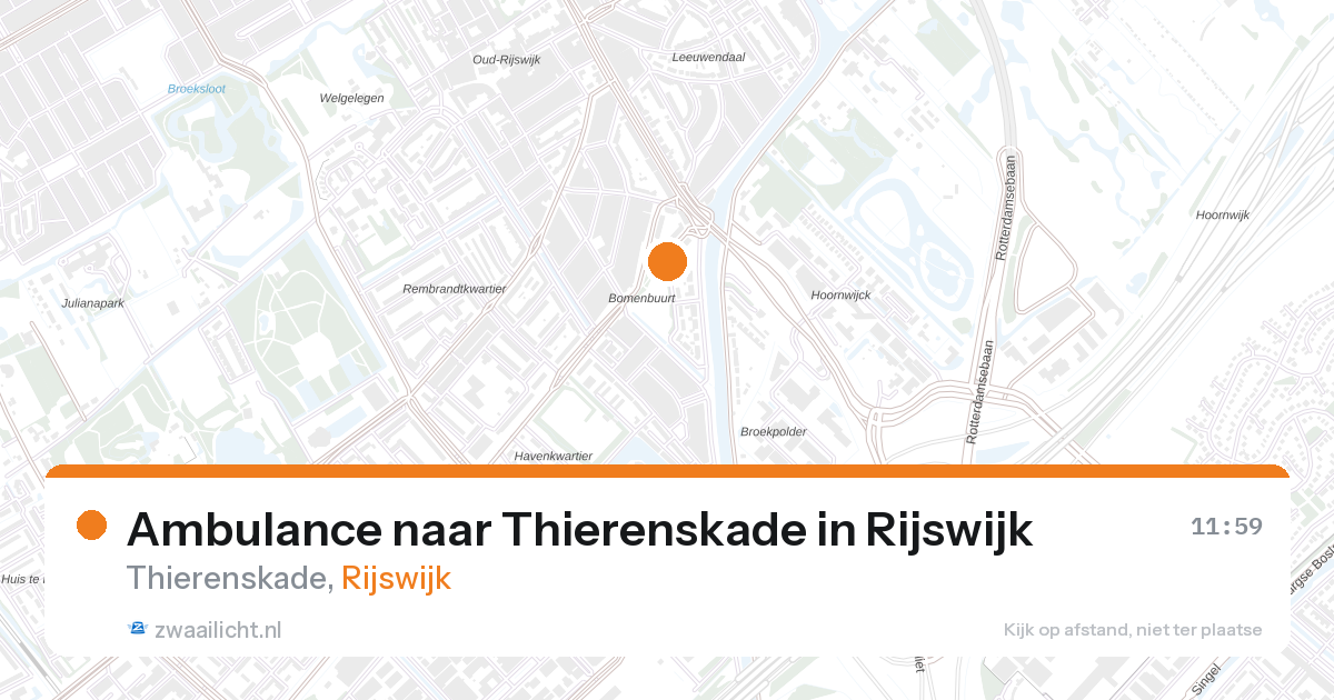 Ambulance naar Thierenskade in Rijswijk — 28 aug 2026