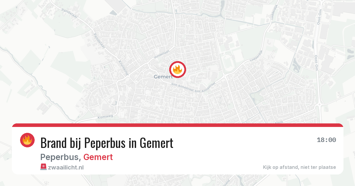 Brand bij Peperbus in Gemert — 7 jun 2026