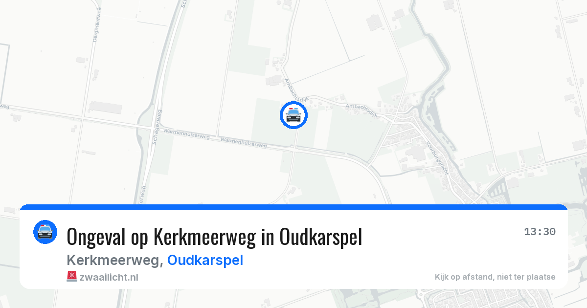 Ongeval op Kerkmeerweg in Oudkarspel — 11 jun 2026
