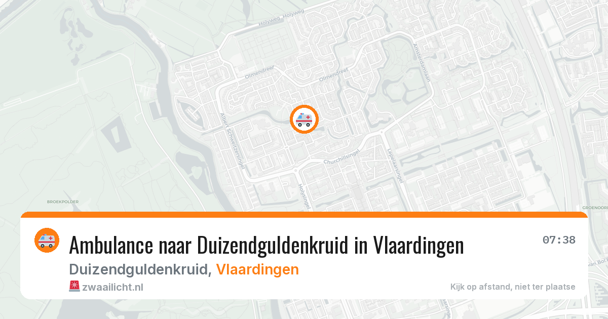 Ambulance naar Duizendguldenkruid in Vlaardingen — 25 jun 2026