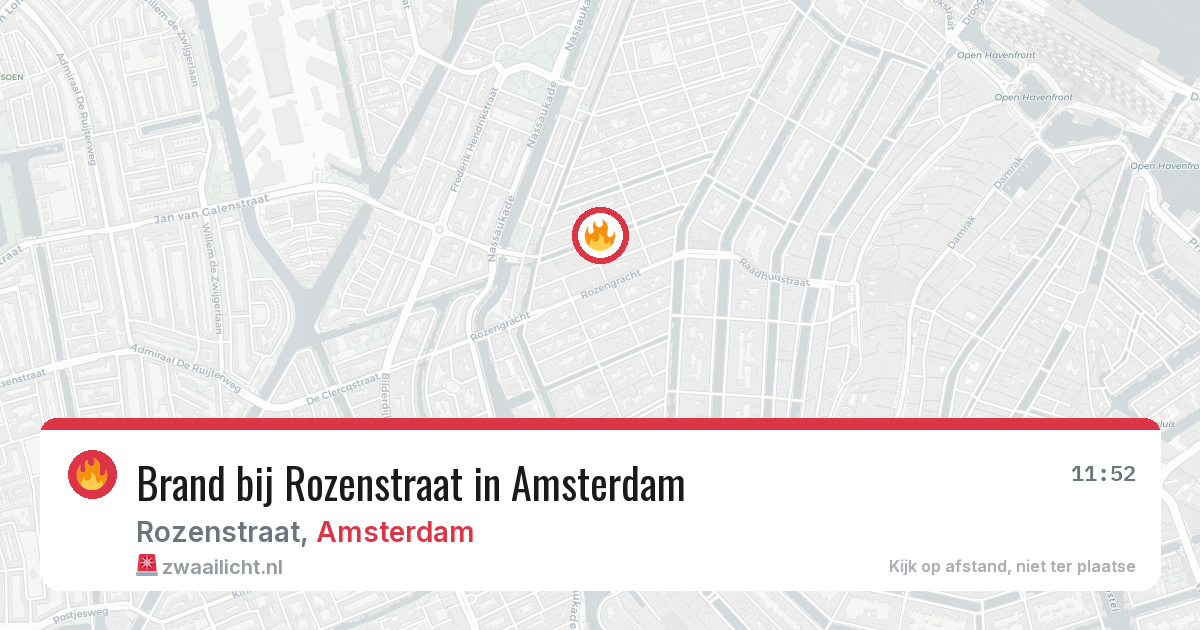 Brand bij Rozenstraat in Amsterdam — 10 mrt 2026