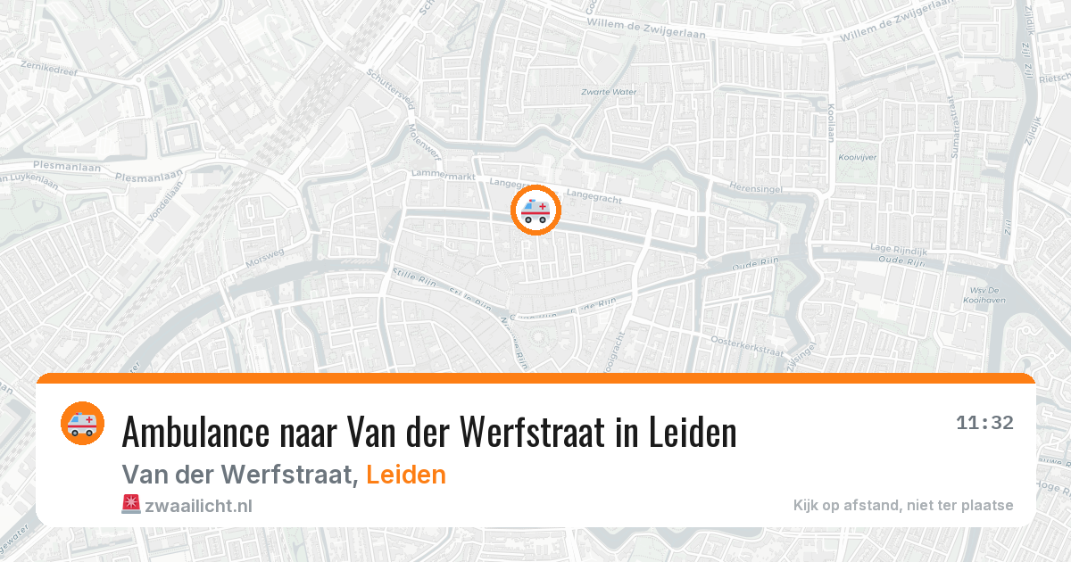 Ambulance naar Van der Werfstraat in Leiden — 31 mei 2026