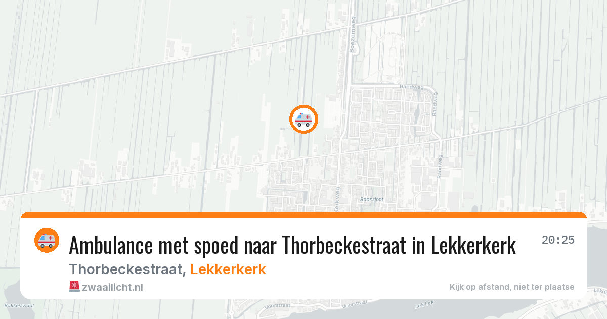 Ambulance met spoed naar Thorbeckestraat in Lekkerkerk — 2 jul 2026