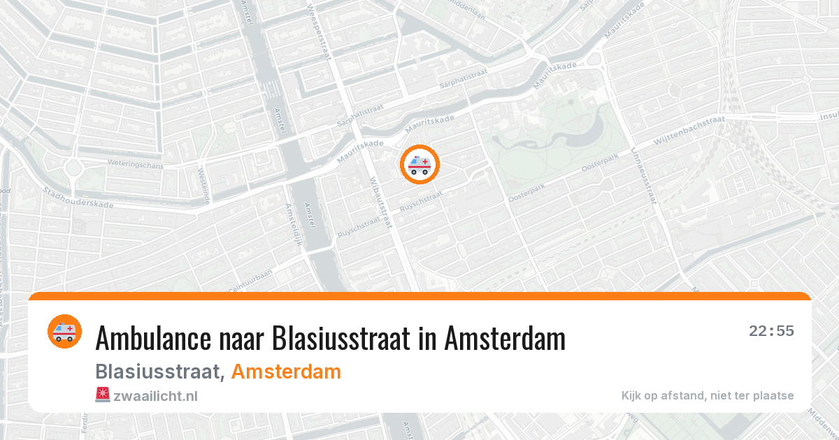 Ambulance naar Blasiusstraat in Amsterdam — 18 mrt 2026