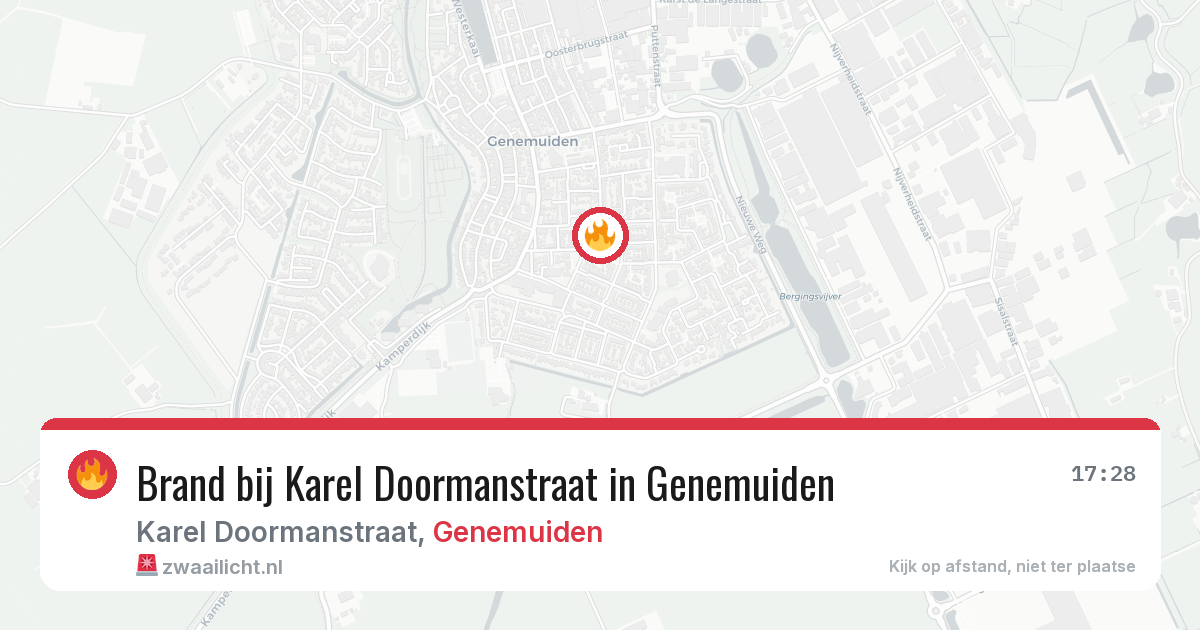 Brand bij Karel Doormanstraat in Genemuiden — 2 mei 2026