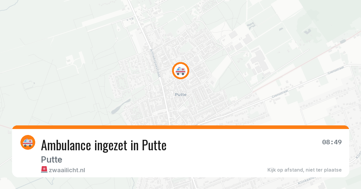Ambulance ingezet in Putte — 21 jul 2026