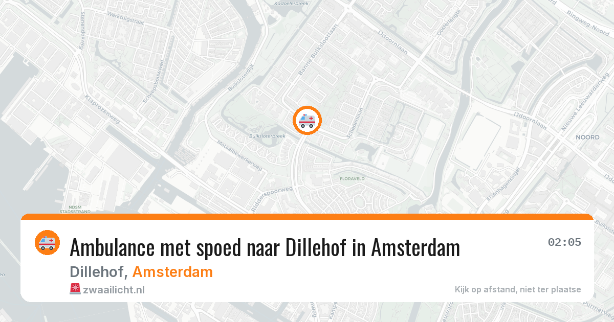 Ambulance met spoed naar Dillehof in Amsterdam — 4 mei 2026