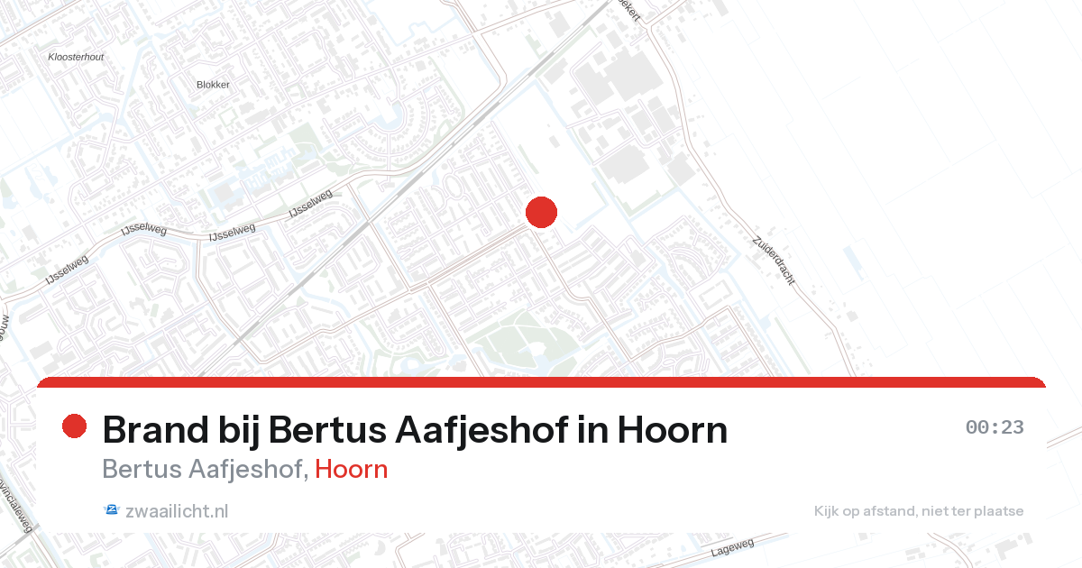 Brand bij Bertus Aafjeshof in Hoorn — 27 aug 2026