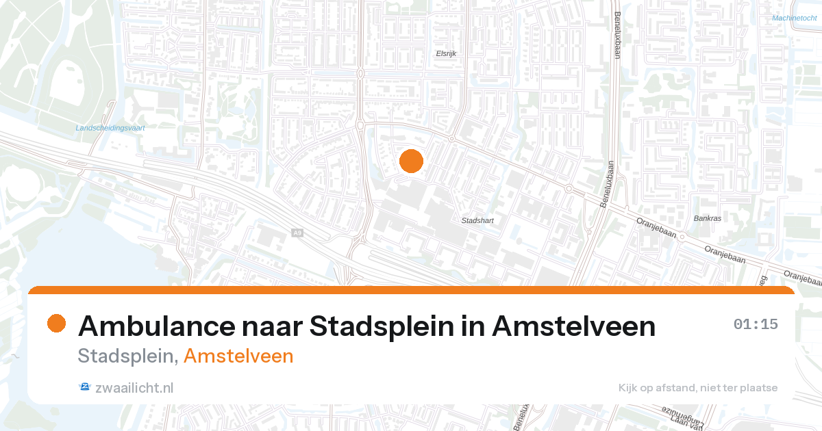 Ambulance naar Stadsplein in Amstelveen — 23 jul 2026