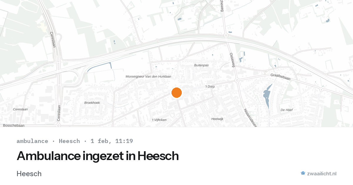 Ambulance ingezet in Heesch — 1 feb 2026