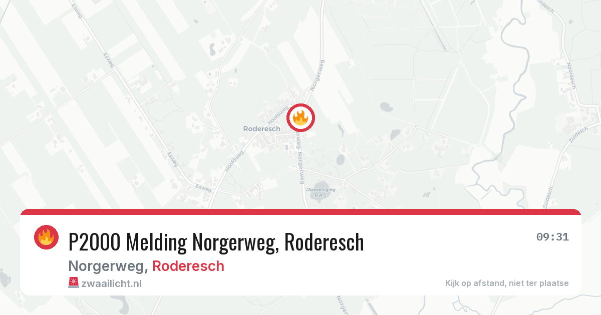 P2000 Melding Norgerweg, Roderesch — 23 mrt 2026