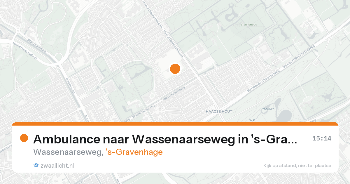 Ambulance naar Wassenaarseweg in 's-Gravenhage — 21 aug 2026