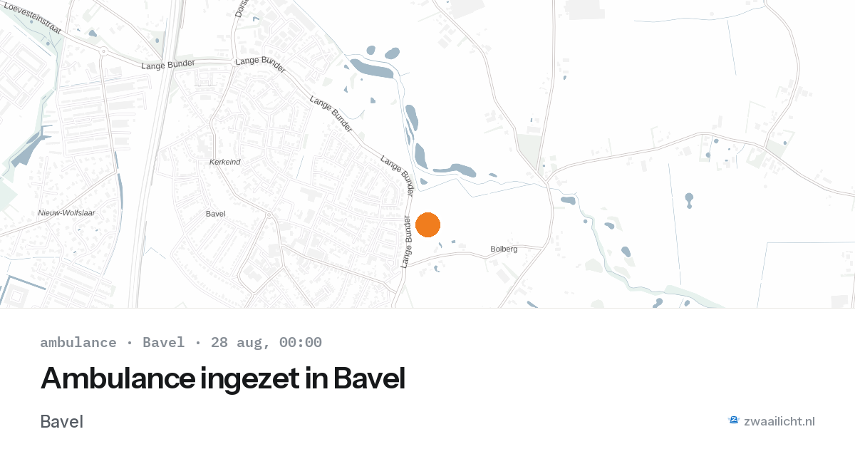 Ambulance ingezet in Bavel — 27 aug 2026
