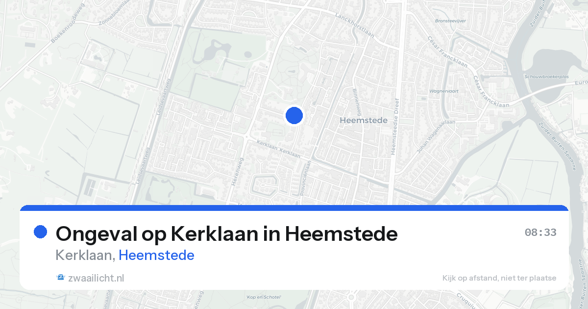 Ongeval op Kerklaan in Heemstede — 25 aug 2026