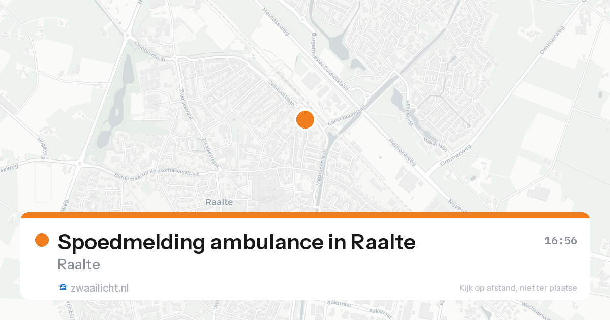 Spoedmelding ambulance in Raalte — 19 aug 2026