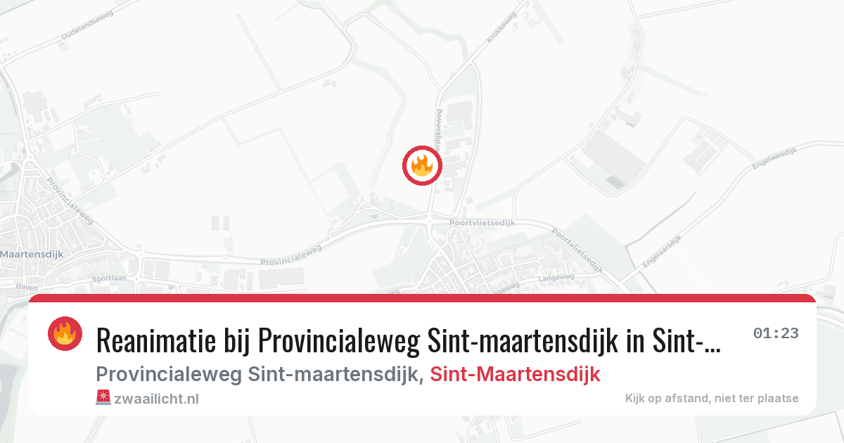 Reanimatie bij Provincialeweg Sint-maartensdijk in Sint-Maartensdijk — 9 feb 2026