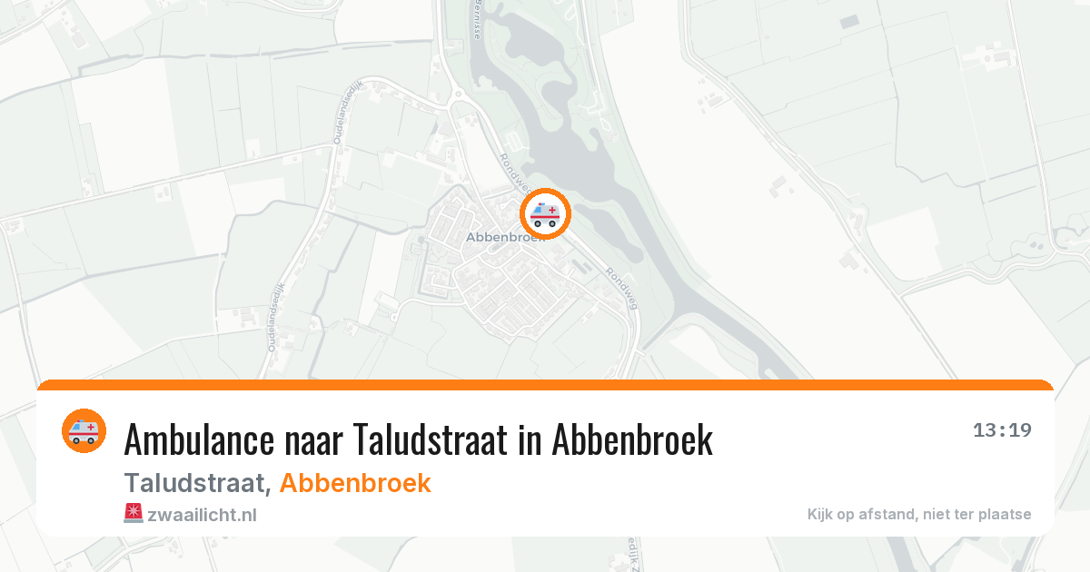 Ambulance naar Taludstraat in Abbenbroek — 15 mei 2026