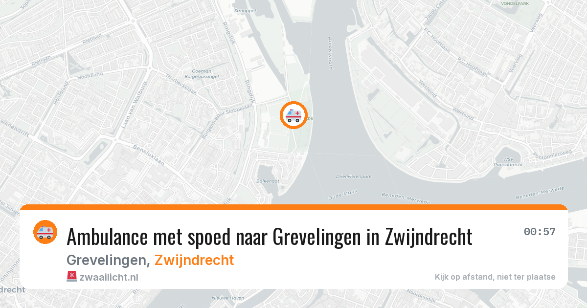 Ambulance met spoed naar Grevelingen in Zwijndrecht — 17 jun 2026