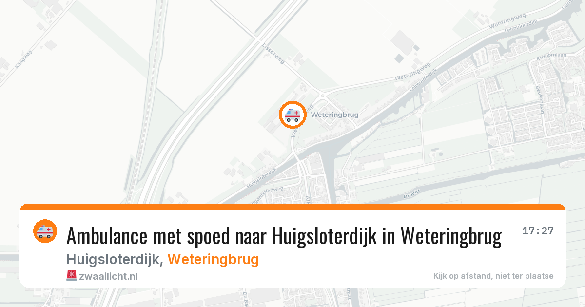 Ambulance met spoed naar Huigsloterdijk in Weteringbrug — 23 apr 2026