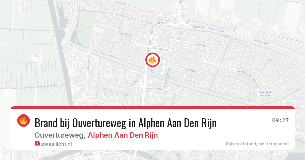 Brand bij Ouvertureweg in Alphen Aan Den Rijn — 14 jul 2026