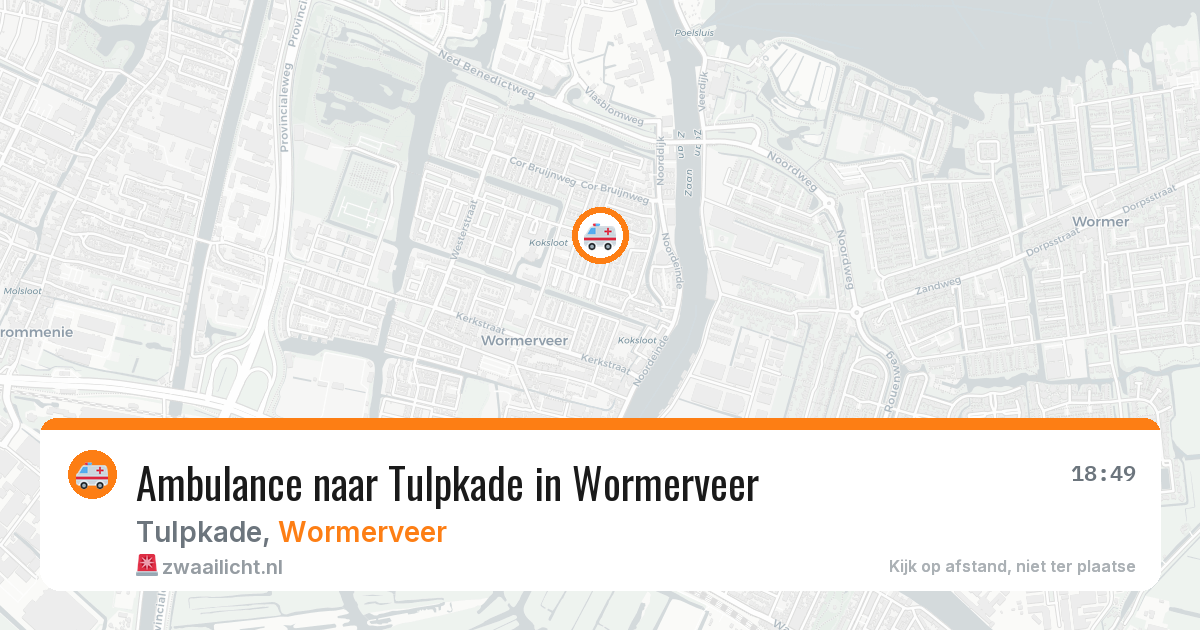 Ambulance naar Tulpkade in Wormerveer — 1 jul 2026