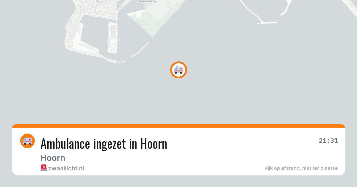 Ambulance ingezet in Hoorn — 13 aug 2026