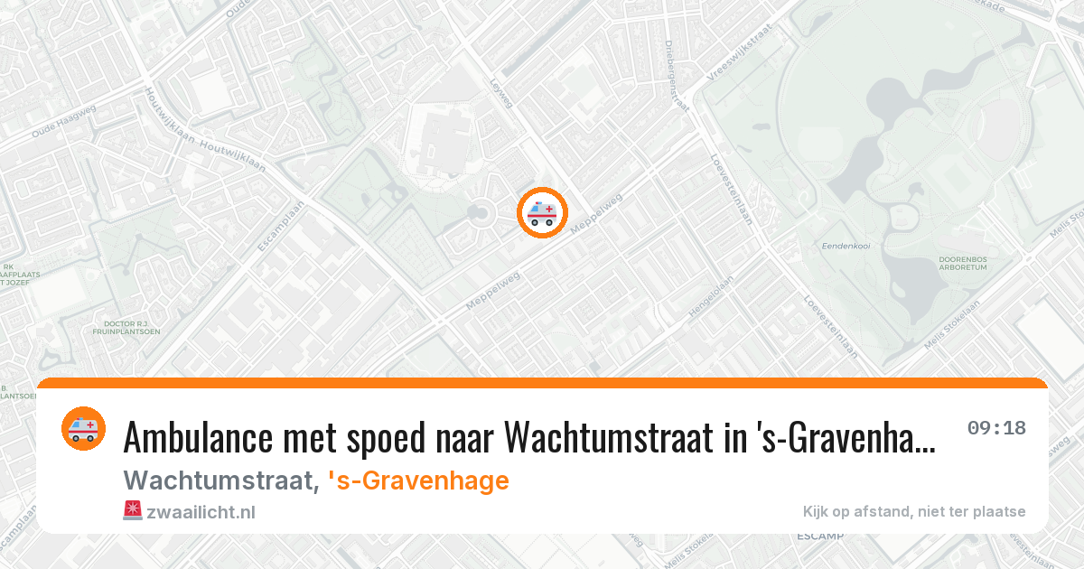 Ambulance met spoed naar Wachtumstraat in 's-Gravenhage — 18 jun 2026