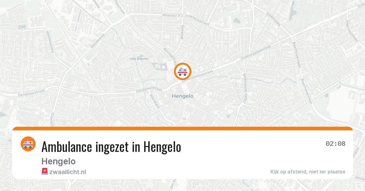 Ambulance ingezet in Hengelo — 1 aug 2026