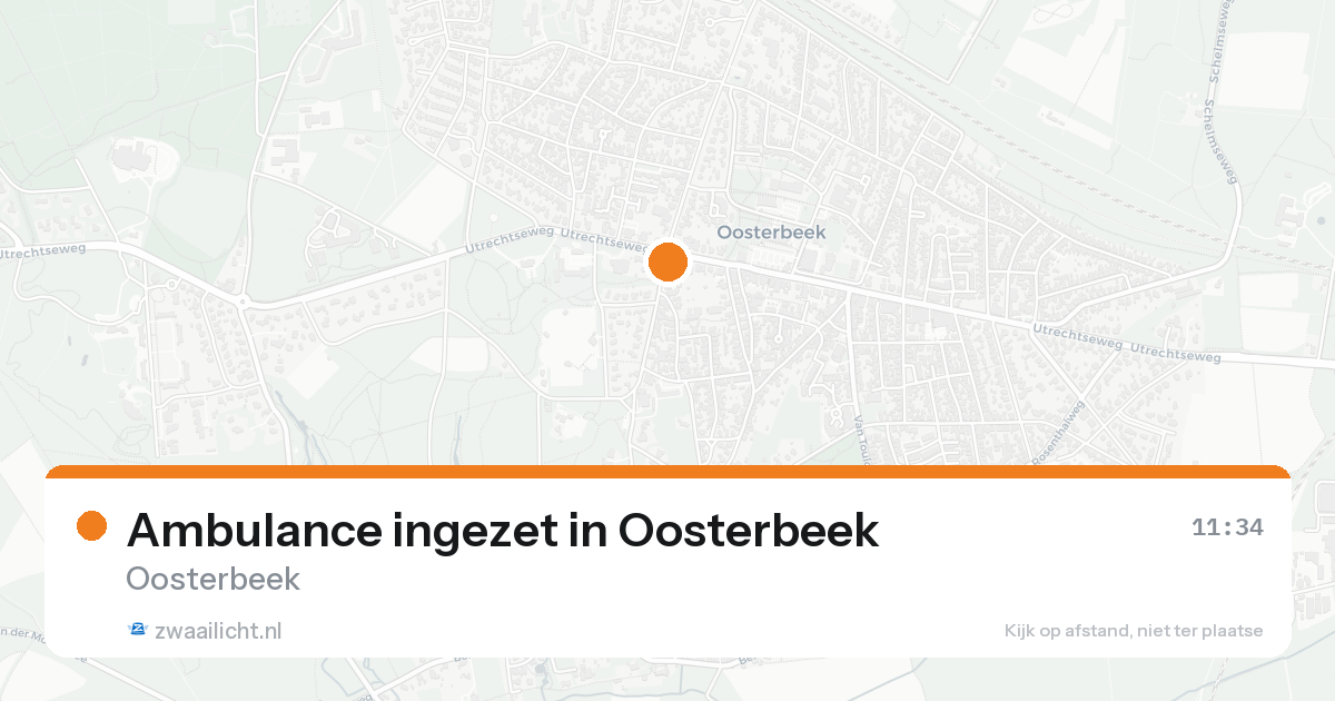 Ambulance ingezet in Oosterbeek — 16 aug 2026