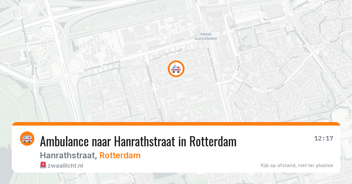 Ambulance naar Hanrathstraat in Rotterdam — 1 apr 2026