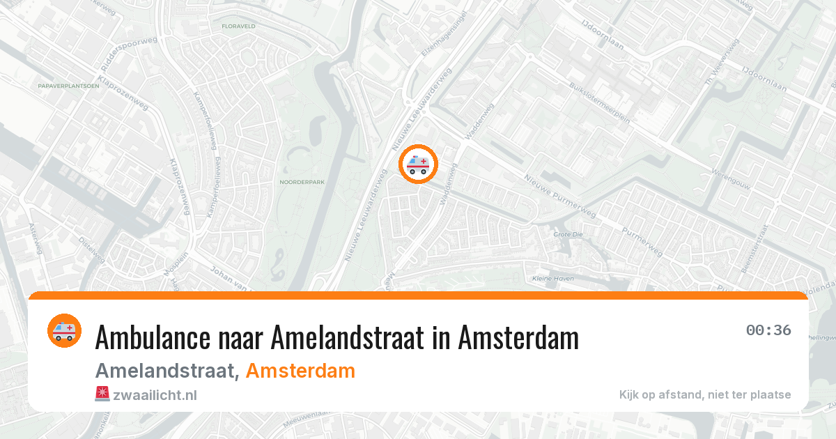 Ambulance naar Amelandstraat in Amsterdam — 8 mei 2026