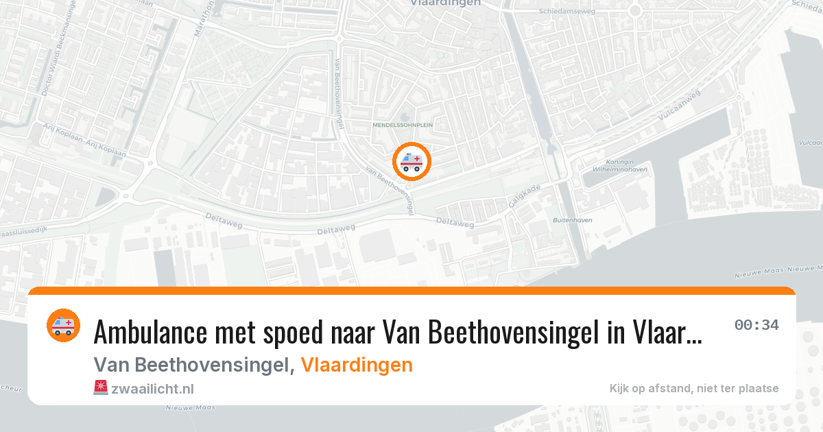 Ambulance met spoed naar Van Beethovensingel in Vlaardingen — 6 apr 2026